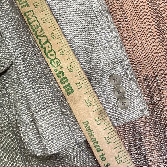 Burberry Tan Windowpane Check Wool Blazer Sports Coat 2 Button Mens 38R - Picture 7 of 9